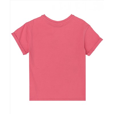 Розовая футболка с принтом