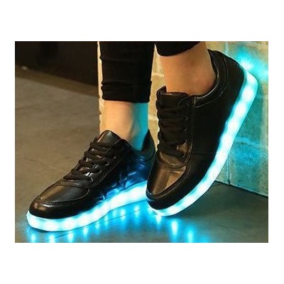 Светящиеся кроссовки с LED подсветкой, цвет черный A99