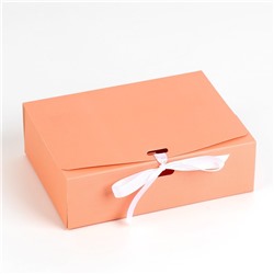 Складная коробка подарочная «Персиковая», 16.5 х 12.5 х 5 см