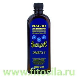 Льняное масло "Вологодское" 0,5 л (Компас Здоровья)