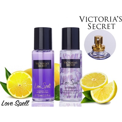 Подарочный набор Victoria's Secret Love Spell Fragrance Mist 75 ml Shimmer Mist 75 ml