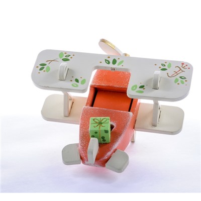 Елочная игрушка, сувенир - Самолет Биплан 410-3 Classic