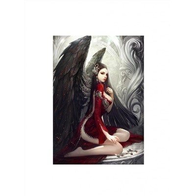 Алмазная мозаика картина стразами Готический ангел, 30х40 см