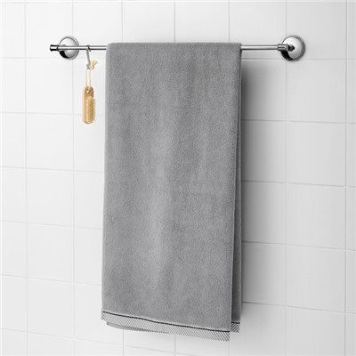 VIKFJÄRD ВИКФЬЕРД, Банное полотенце, серый, 70x140 см