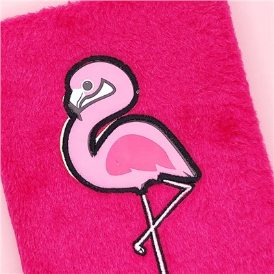 Блокнот плюшевый "Pink flamingo"