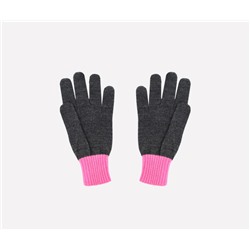Перчатки детские Crockid К 144 темно-серый меланж, ярко-розовый