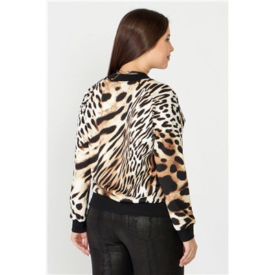 Куртка 9-004П1 Бежевый Леопард