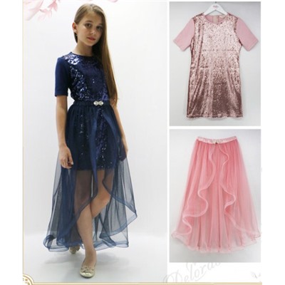 Платье Deloras 29994F Пыльно-розовый