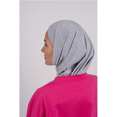 Арт. 19002 Комплект хиджаб с шапочкой. Цвет серый меланж.