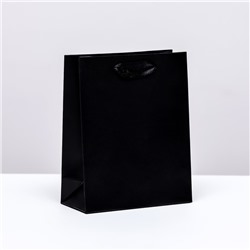 Пакет ламинированный «Черный», S 12 × 15 × 5,5 см