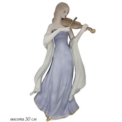 207-012 Статуэтка "Девушка со скрипкой" 30см. в под.уп.(х24)Фарфор