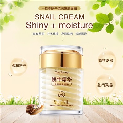 Крем для лица с фильтратом улитки One Spring Snail Cream, 60 гр.