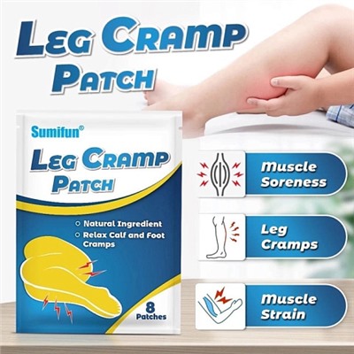 Пластырь от боли в мышцах и суставах, 8шт Leg Cramp patch
