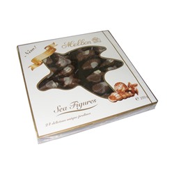 Шоколадные конфеты Мельбон Морские ракушки молочный и белый шоколад  250гр