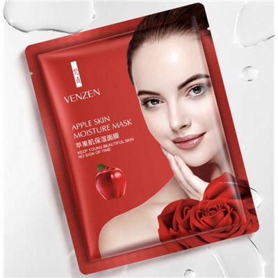 Тканевая маска для лица c экстрактом яблока Venzen Apple Skin 25g