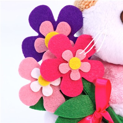 Мягкая игрушка "Ли-Ли BABY с цветами из фетра" (20 см)