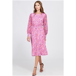 Платье Bazalini 4763 розовый цветы