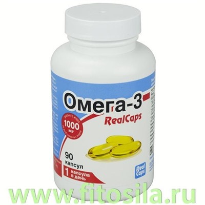 Омега-3 RealCaps - БАД, № 90 капсул х 1,4 г (банка)