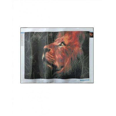 Алмазная мозаика картина стразами Лев, 30х40 см