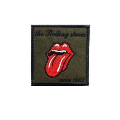 Нашивка на липучке The Rolling Stones, 9х9 см