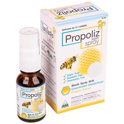 Натуральный Тайский спрей от боли в горле с прополисом Propoliz Mouth Spray, 15 ml.