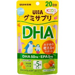 Витамины с Омега-3 для усиления мозговой активности и укрепления зрения у детей UHA Gummy Supplement Kids DHA Assorted