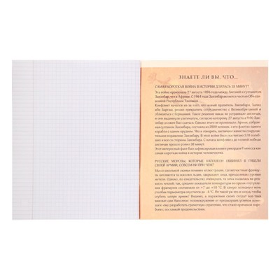 Тетрадь предметная "Доска", 48 листов в клетку "История", обложка мелованный картон, блок офсет