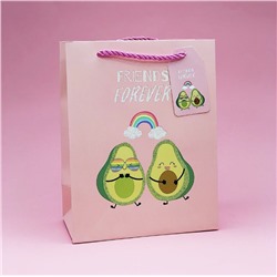 Подарочный пакет(S) "Love avocado", pink