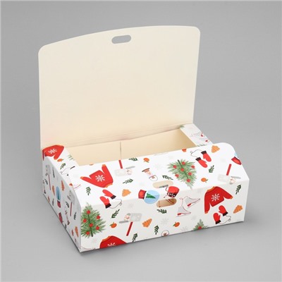 Коробка подарочная «Новогодние радости», 16.5 х 12.5 х 5 см, БЕЗ ЛЕНТЫ