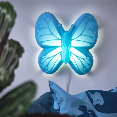 UPPLYST УППЛИСТ, Бра, светодиодный, бабочка голубой