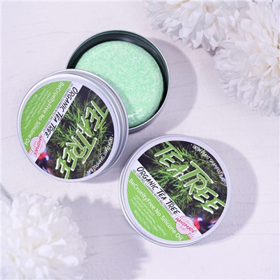 Органический твердый шампунь с маслом ЧАЙНОГО ДЕРЕВА Fresh Plant Shampoo Bar, 60 гр.