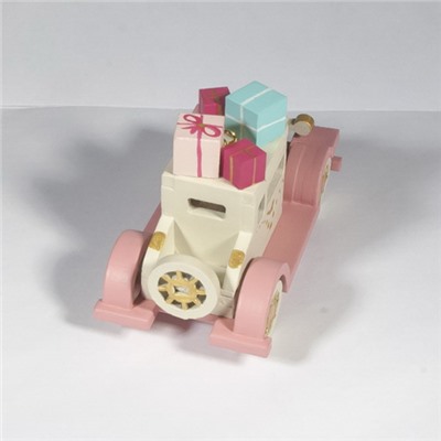 Елочная игрушка, сувенир - Машинка легковая 1013 Pink chassis