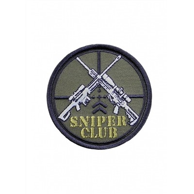 Нашивка на липучке Sniper Club, 8 см