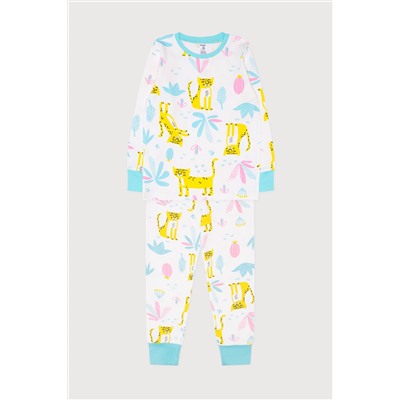 Пижама для девочки Crockid К 1552 леопарды на сахаре