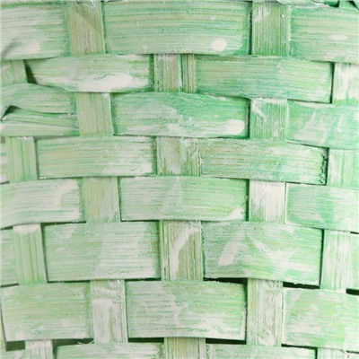 Корзина плетеная, D13х9хH30см, зеленый, бамбук