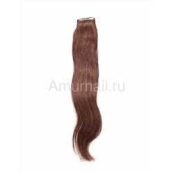 Натуральные волосы на липкой ленте №33 Медный (5*30 см) 55 см