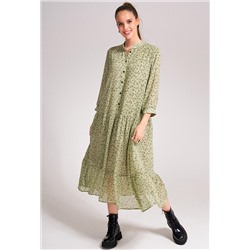 Платье KaVari 1009 зеленый принт