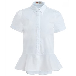 Белая блузка с баской