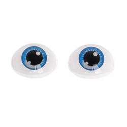 Глаза, набор 4 шт., размер 1 шт: 19,3×26 мм, цвет синий