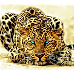 Алмазная мозаика картина стразами Леопард, 30х40 см