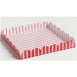 060-0139 Коробка для кондитерских изделий с PVC крышкой «Тепла и уюта», 21 × 21 × 3 см