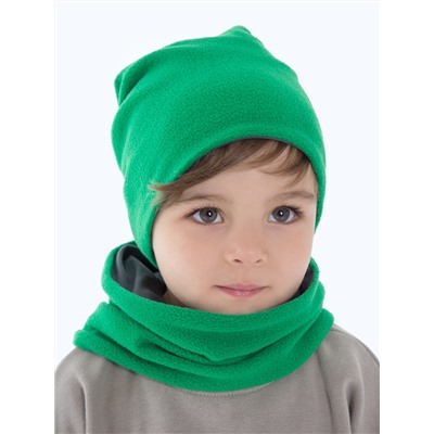 Комплект шапка и снуд из флиса "Зеленый"