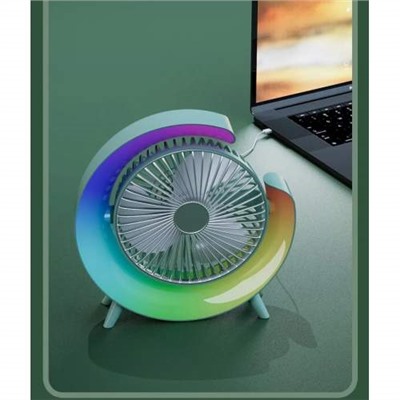 Переносной Портативный Вентилятор Colorful Desktop Fan с подсветкой оптом