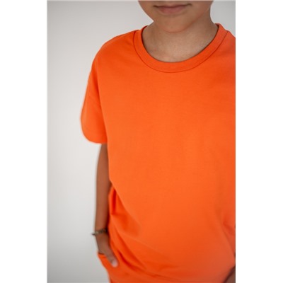 Арт. 14083/1 Футболка для мальчиков и девочек. Цвет оранжевый.