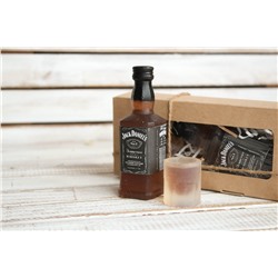 Мыло авторское - мужской набор Jack Daniels - бутылочка и стаканчик с виски Milotto арт.003832