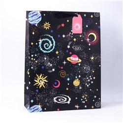 Подарочный пакет(S) "Lot stars", black