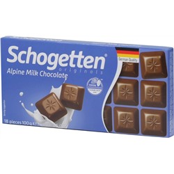 Schogеtten. Alpine Milk Chocolate (Альпийское молоко) 100 гр. карт.упаковка