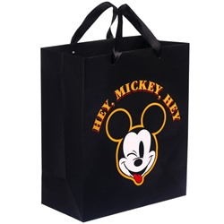 Пакет ламинированный вертикальный, "Hey Mickey Hey" Микки Маус, 23х27х11 см