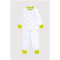 Пижама для мальчика Crockid К 1550 графичные стрелки на белом