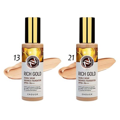 РЕПЛИКА!!!Тональный крем Enough Rich Gold Double Wear Radiance Foundation (Тон 21)